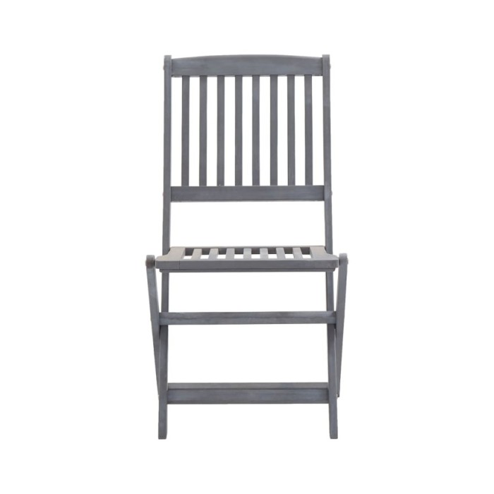 Mobilier à dîner de jardin 9 pcs Bois d'acacia massif Gris
