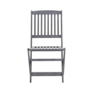 Mobilier à dîner de jardin 9 pcs Bois d'acacia massif Gris