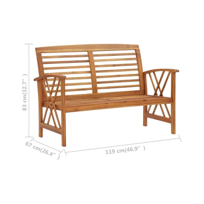 Salon de jardin 5 pcs Bois d'acacia solide