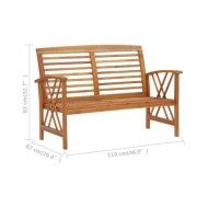 Salon de jardin 5 pcs Bois d'acacia solide