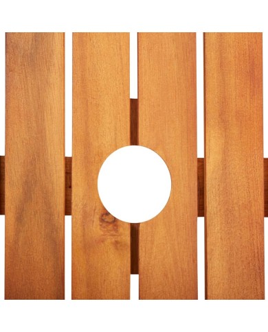 Mobilier à dîner de jardin 5 pcs avec coussins Acacia solide
