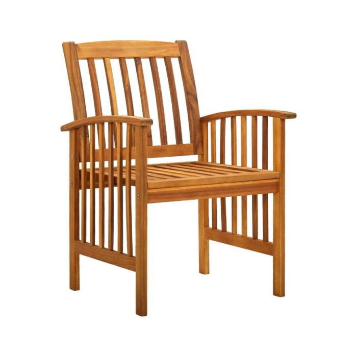 Mobilier à dîner de jardin 5 pcs avec coussins Acacia solide