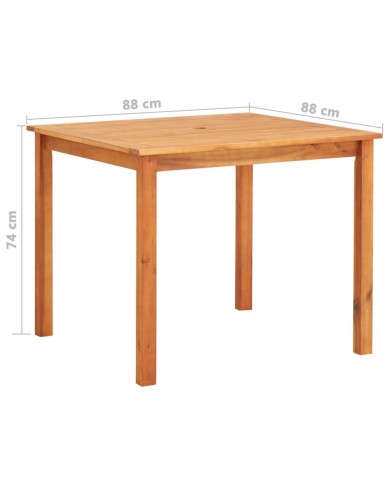 Mobilier à dîner de jardin 5 pcs avec coussins Acacia solide