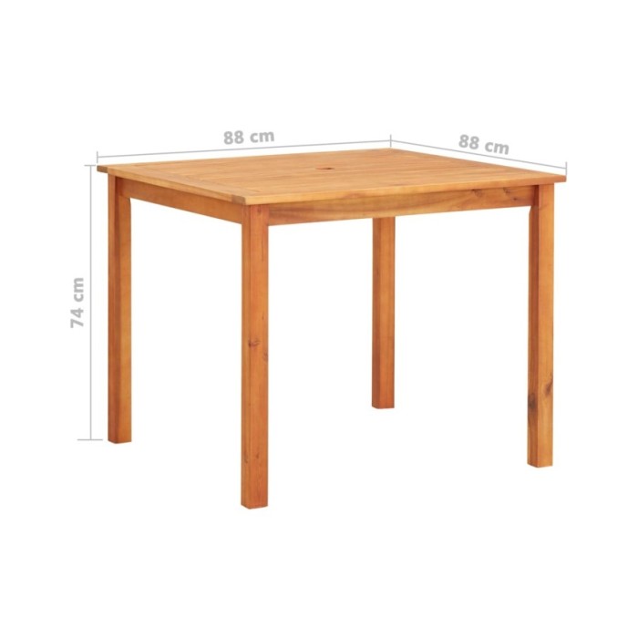 Mobilier à dîner de jardin 5 pcs avec coussins Acacia solide