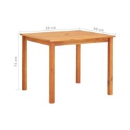 Mobilier à dîner de jardin 5 pcs avec coussins Acacia solide