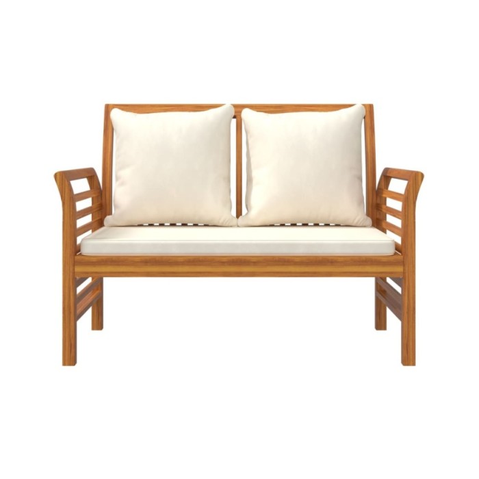Salon de jardin 3 pcs avec coussins Bois massif d'acacia