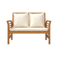 Salon de jardin 3 pcs avec coussins Bois massif d'acacia