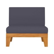Salon de jardin 4 pcs avec coussins Bois d'acacia solide