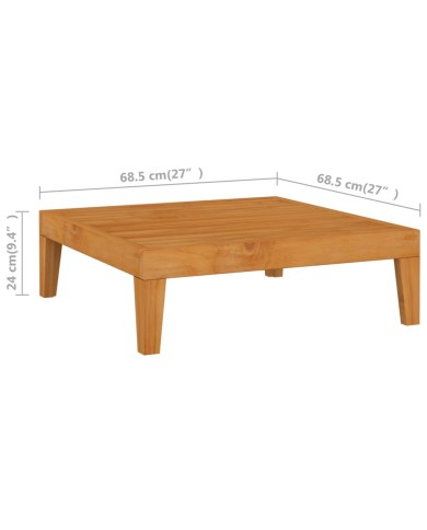 Salon de jardin 4 pcs avec coussins Bois d'acacia solide