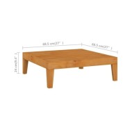 Salon de jardin 7 pcs avec coussins Bois d'acacia solide