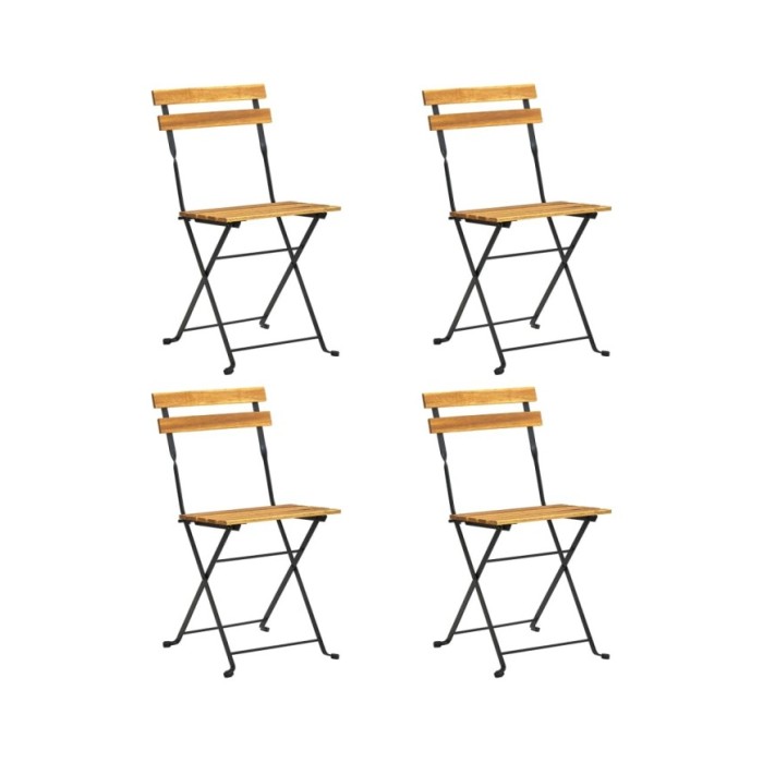 Mobilier à dîner d'extérieur pliable 5 pcs Bois d'acacia solide