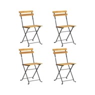 Mobilier à dîner d'extérieur pliable 5 pcs Bois d'acacia solide