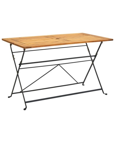 Mobilier à dîner d'extérieur pliable 5 pcs Bois d'acacia solide