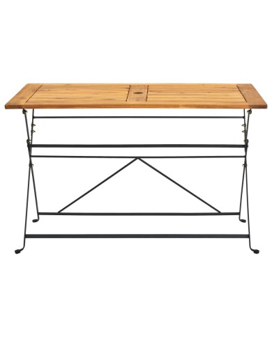 Mobilier à dîner d'extérieur pliable 5 pcs Bois d'acacia solide