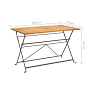 Mobilier à dîner d'extérieur pliable 5 pcs Bois d'acacia solide