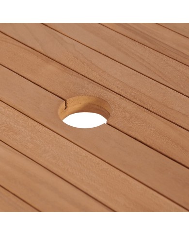 Armoire de toilette Teck solide avec lavabo en marbre Noir