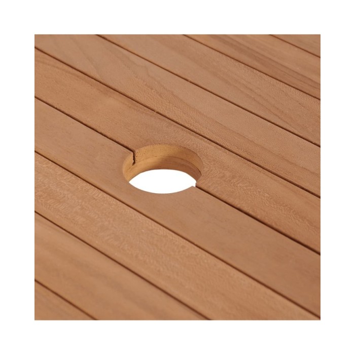 Armoire de toilette Teck solide avec lavabo en marbre Noir