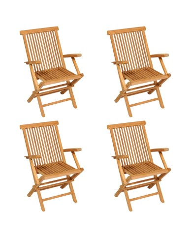 Salon de jardin 5 pcs Bois de teck massif