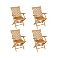 Salon de jardin 5 pcs Bois de teck massif