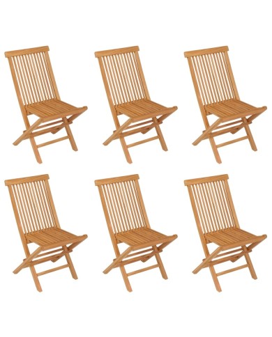 Salon de jardin 7 pcs Bois de teck massif