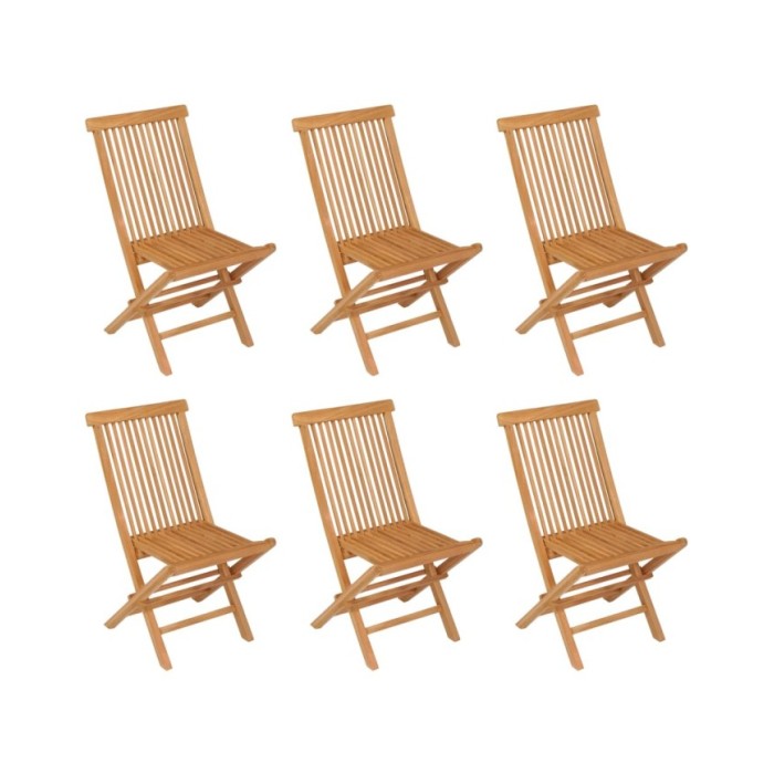 Salon de jardin 7 pcs Bois de teck massif