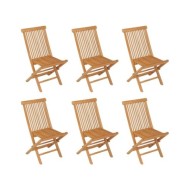 Salon de jardin 7 pcs Bois de teck massif
