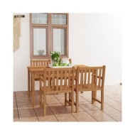 Ensemble de salle à manger de jardin 5 pcs Bois de teck solide