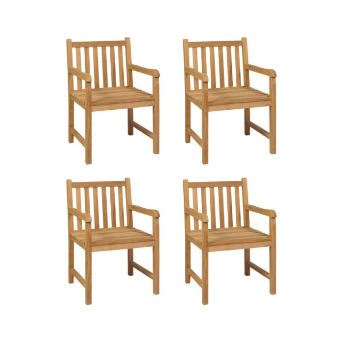 Ensemble de salle à manger de jardin 5 pcs Bois de teck solide