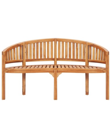 Salon de jardin 5 pcs en forme de banane Bois de teck solide