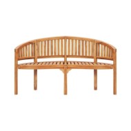 Salon de jardin 5 pcs en forme de banane Bois de teck solide