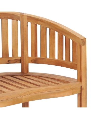 Salon de jardin 5 pcs en forme de banane Bois de teck solide