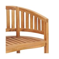 Salon de jardin 5 pcs en forme de banane Bois de teck solide