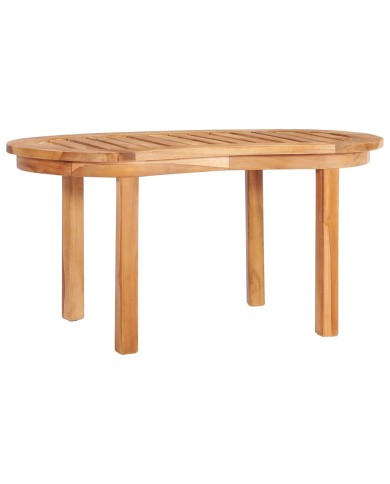 Salon de jardin 5 pcs en forme de banane Bois de teck solide