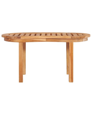 Salon de jardin 5 pcs en forme de banane Bois de teck solide