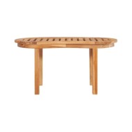 Salon de jardin 5 pcs en forme de banane Bois de teck solide