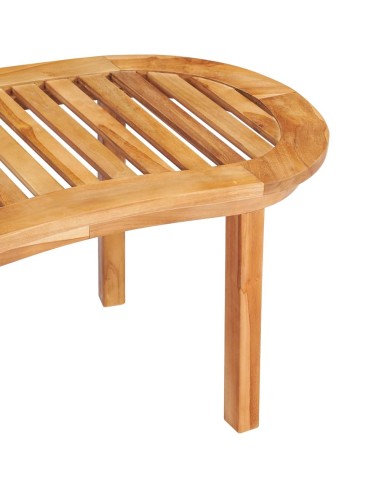Salon de jardin 5 pcs en forme de banane Bois de teck solide
