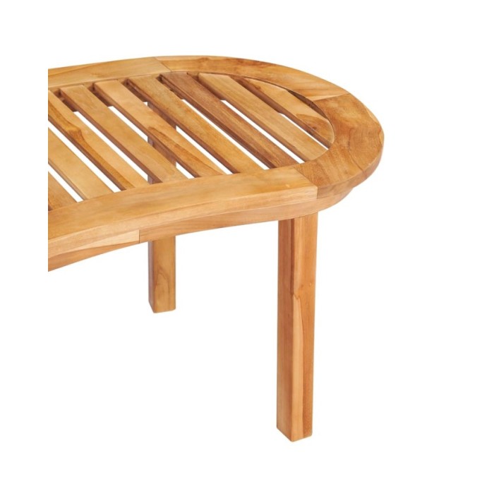 Salon de jardin 5 pcs en forme de banane Bois de teck solide