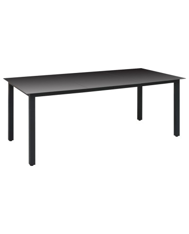 Ensemble de salle à manger de jardin 7 pcs Noir