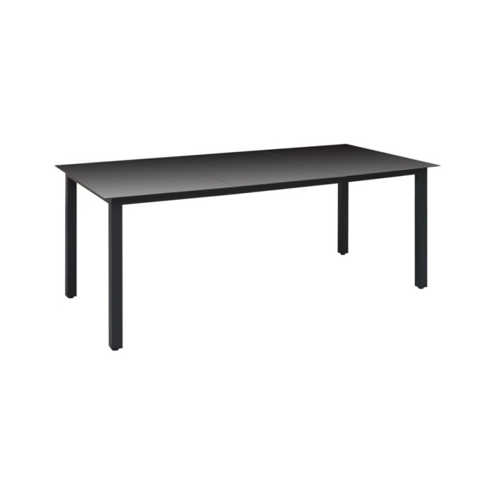 Ensemble de salle à manger de jardin 7 pcs Noir