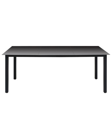 Ensemble de salle à manger de jardin 7 pcs Noir