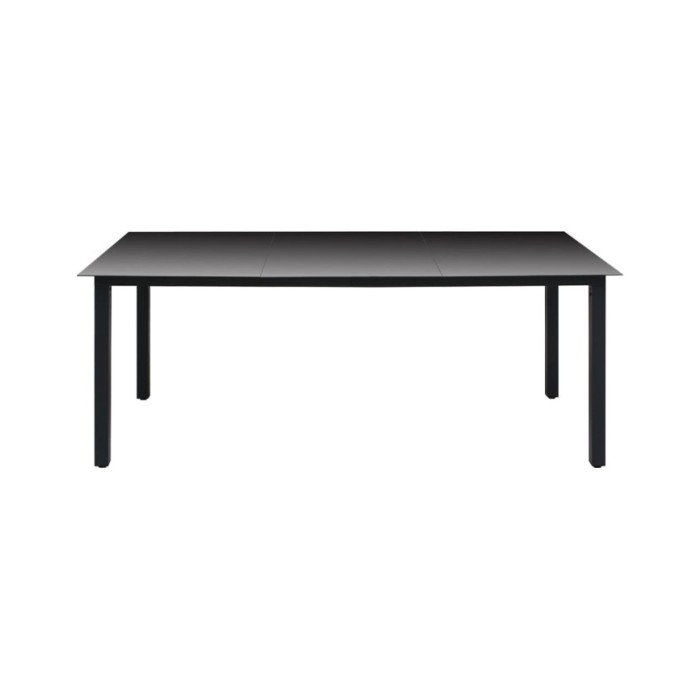 Ensemble de salle à manger de jardin 7 pcs Noir