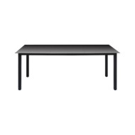 Ensemble de salle à manger de jardin 7 pcs Noir