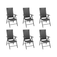 Ensemble de salle à manger de jardin 7 pcs Noir