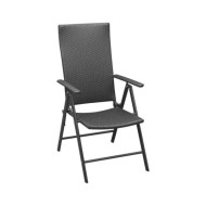 Ensemble de salle à manger de jardin 7 pcs Noir
