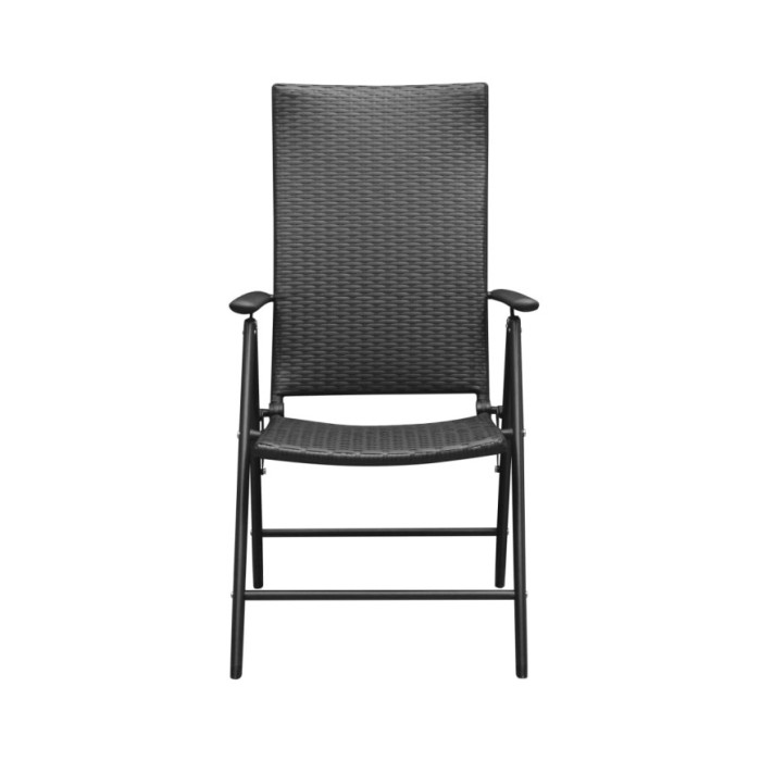 Ensemble de salle à manger de jardin 7 pcs Noir