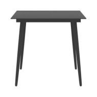 Ensemble de salle à manger de jardin 5 pcs Noir