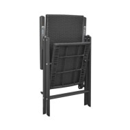 Ensemble de salle à manger de jardin 5 pcs Noir