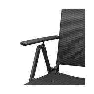 Ensemble de salle à manger de jardin 5 pcs Noir