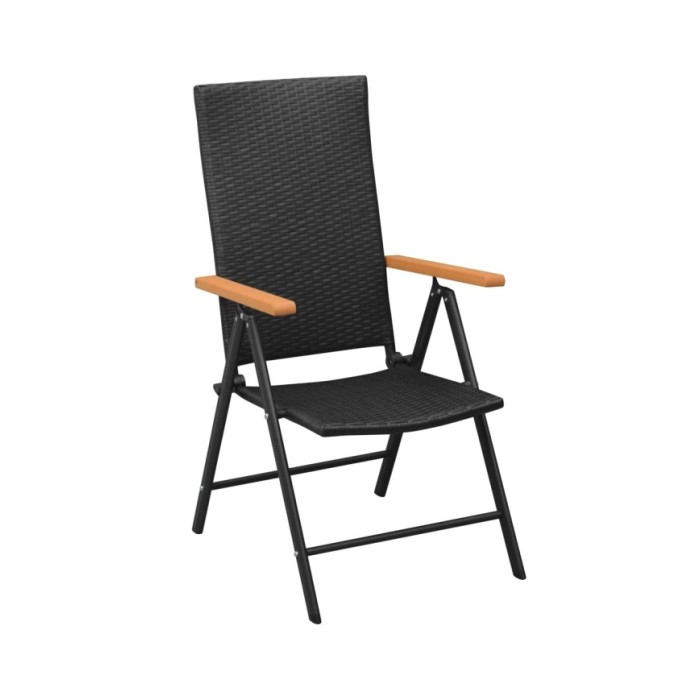 Ensemble de salle à manger de jardin 9 pcs Noir et marron