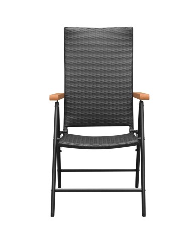 Ensemble de salle à manger de jardin 9 pcs Noir et marron